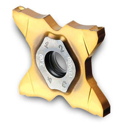 Grooving Insert: TQCC TT9080, Solid Carbide TiAlN & TiN Finish, Neutral, 0.118″ Cutting Width, Series TQC34