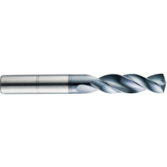 #33 Dia. × 1/8″ Shank × 5/8″ Flute Length × 2″ OAL, 3xD, 145°, TC, 2 Flute, External, Round Solid Carbide Drill - Exact Tooling