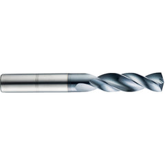 ‎41/64″ Dia. × 3/4″ Shank × 2-3/4″ Flute Length × 4-7/8″ OAL, 3xD, 145°, TA, 2 Flute, External, Round Solid Carbide Drill - Exact Tooling