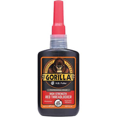 GorillaPro - 50 mL Bottle, Red, High Strength Threadlocker - Exact Tooling