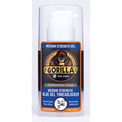 GorillaPro - 35 mL Pump Bottle, Blue Gel, Medium Strength Threadlocker - Exact Tooling