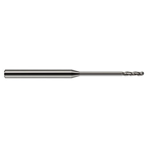 ‎1/4″ Dia. × 1/4″ Shank × 1-1/2″ DOC × 4″ OAL, Carbide Uncoated, Long , 3 Flute, Ballnose End Mill