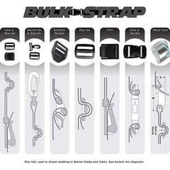 Bulk Strap - Slings & Tiedowns (Load-Rated) Type: Cam Buckle Length (Feet): 2 - Exact Tooling