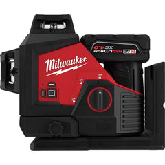 Milwaukee Tool - Laser Levels; Level Type: Laser Precision Level ; Maximum Measuring Range (Feet): 250 ; Number of Beams: 3 ; Beam Color: Green ; Accuracy: 0.125" ; Description: The MILWAUKEE? M12? Green 3-Plane Laser Kit offers 15+ hours of runtime and - Exact Tooling