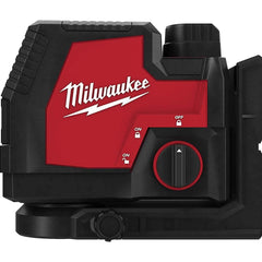 Milwaukee Tool - Laser Levels; Level Type: Cross Line Level ; Maximum Measuring Range (Feet): 100 ; Number of Beams: 2 ; Beam Color: Green ; Accuracy: 0.125" ; Description: The MILWAUKEE? USB Rechargeable Green Cross Line Laser offers 8+ hours of runtime - Exact Tooling