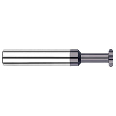 Harvey Tool - 1/4" Cut Diam, 0.5mm Cut Width, 1/4" Shank, Straight-Tooth Woodruff Keyseat Cutter - Exact Tooling