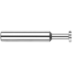 Harvey Tool - 1/8" Cut Diam, 3/32" Cut Width, 1/8" Shank, Straight-Tooth Woodruff Keyseat Cutter - Exact Tooling