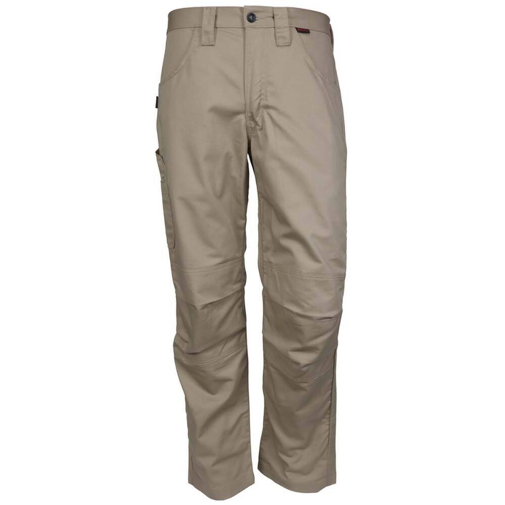 MCR Safety - Pants & Chaps; Garment Style: Pants ; Garment Type: Arc Flash; Flame Resistant/Retardant ; Waist Size (Inch): 40 ; Color: Tan ; Material: Cotton; Nylon Twill ; Hazardous Protection Level: HRC 2 - Exact Tooling