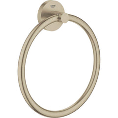 Grohe - Washroom Shelves, Soap Dishes & Towel Holders; Type: Towel Ring ; Material: Metal ; Length (Inch): 8 ; Width (Inch): 2-1/8 ; Depth (Inch): 1.73 ; Finish/Coating: Brushed; Nickel - Exact Tooling