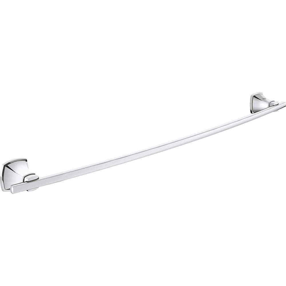 Grohe - Washroom Shelves, Soap Dishes & Towel Holders; Type: Towel Bar ; Material: Metal ; Length (Inch): 26-1/4 ; Width (Inch): 1.8 ; Depth (Inch): 2.95 ; Finish/Coating: Chrome - Exact Tooling