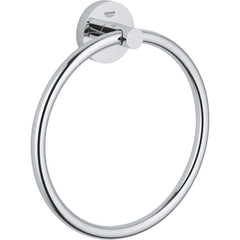 Grohe - Washroom Shelves, Soap Dishes & Towel Holders; Type: Towel Ring ; Material: Metal ; Length (Inch): 7.8740 ; Width (Inch): 2.25 ; Depth (Inch): 1.73 ; Finish/Coating: Chrome - Exact Tooling
