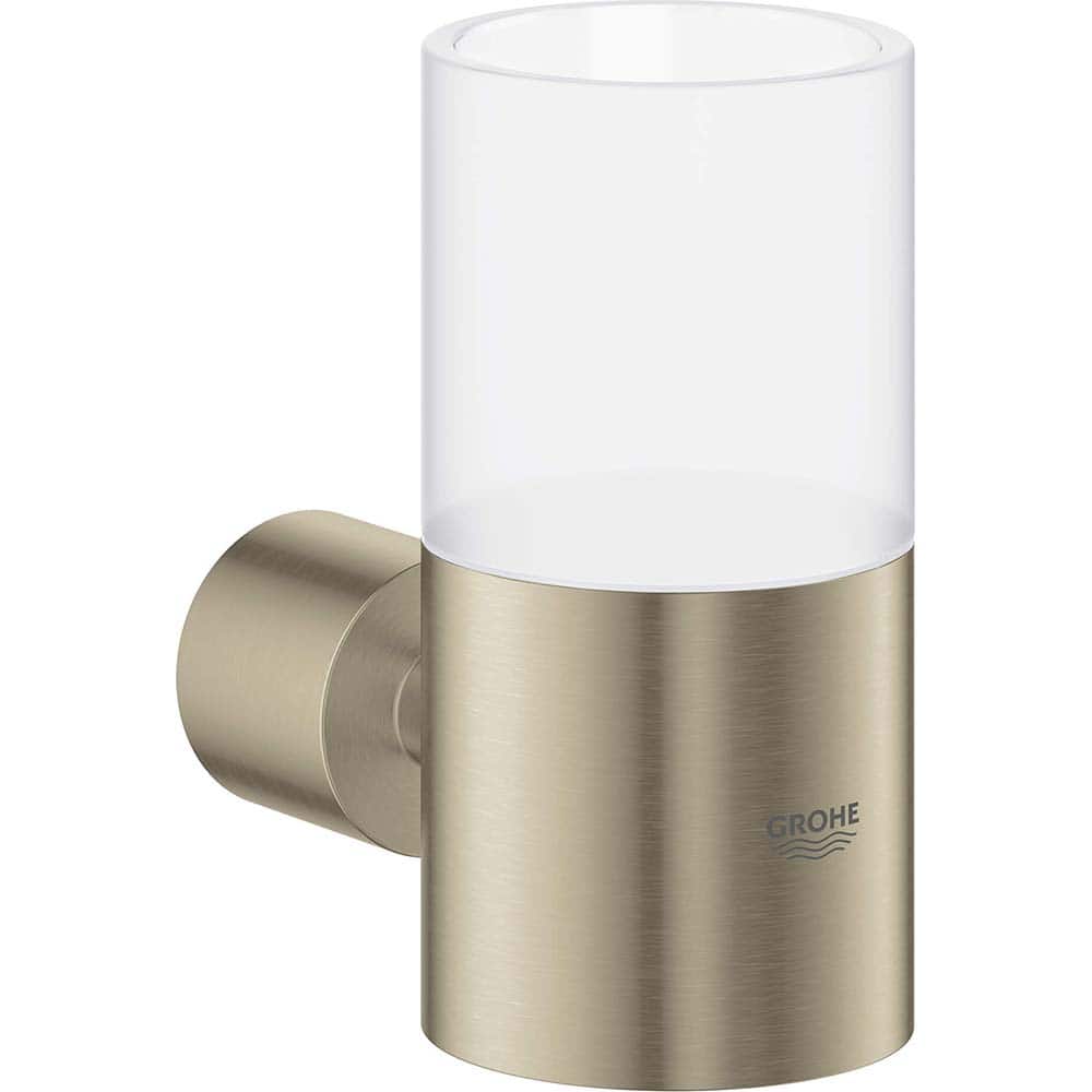 Grohe - Washroom Shelves, Soap Dishes & Towel Holders; Type: Glass Soap Container ; Material: Glass ; Length (Inch): 4-3/8 ; Width (Inch): 1.875 ; Depth (Inch): 2.24 ; Finish/Coating: Gloss - Exact Tooling