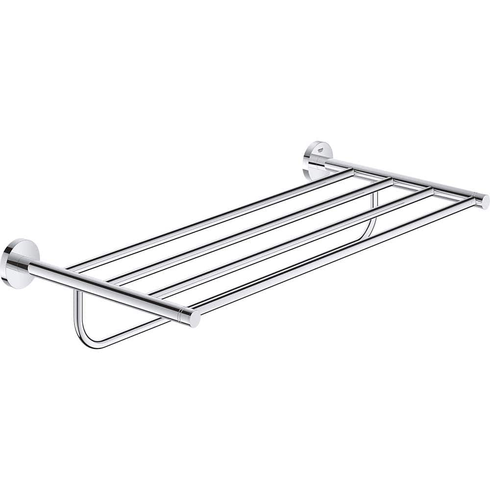 Grohe - Washroom Shelves, Soap Dishes & Towel Holders; Type: Towel Rack ; Material: Metal ; Length (Inch): 21.6535 ; Width (Inch): 4-3/8 ; Depth (Inch): 10.62 ; Finish/Coating: Chrome - Exact Tooling