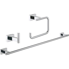 Grohe - Washroom Shelves, Soap Dishes & Towel Holders; Type: 5-in-1 Accessory Set ; Material: Metal ; Length (Inch): 23 ; Width (Inch): 1.75 ; Depth (Inch): 2.36 ; Finish/Coating: Chrome - Exact Tooling