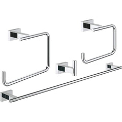 Grohe - Washroom Shelves, Soap Dishes & Towel Holders; Type: 5-in-1 Accessory Set ; Material: Metal ; Length (Inch): 22 ; Width (Inch): 4-21/32 ; Depth (Inch): 2.36 ; Finish/Coating: Chrome - Exact Tooling