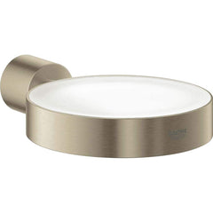 Grohe - Washroom Shelves, Soap Dishes & Towel Holders; Type: Soap Dish Holder ; Material: Metal ; Length (Inch): 6.125 ; Width (Inch): 1-3/8 ; Depth (Inch): 6.14 ; Finish/Coating: Brushed; Nickel - Exact Tooling