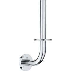 Grohe - Washroom Shelves, Soap Dishes & Towel Holders; Type: Spare Toilet Paper Holder ; Material: Metal ; Length (Inch): 9-1/8 ; Width (Inch): 2-1/8 ; Depth (Inch): 4.56 ; Finish/Coating: Chrome - Exact Tooling