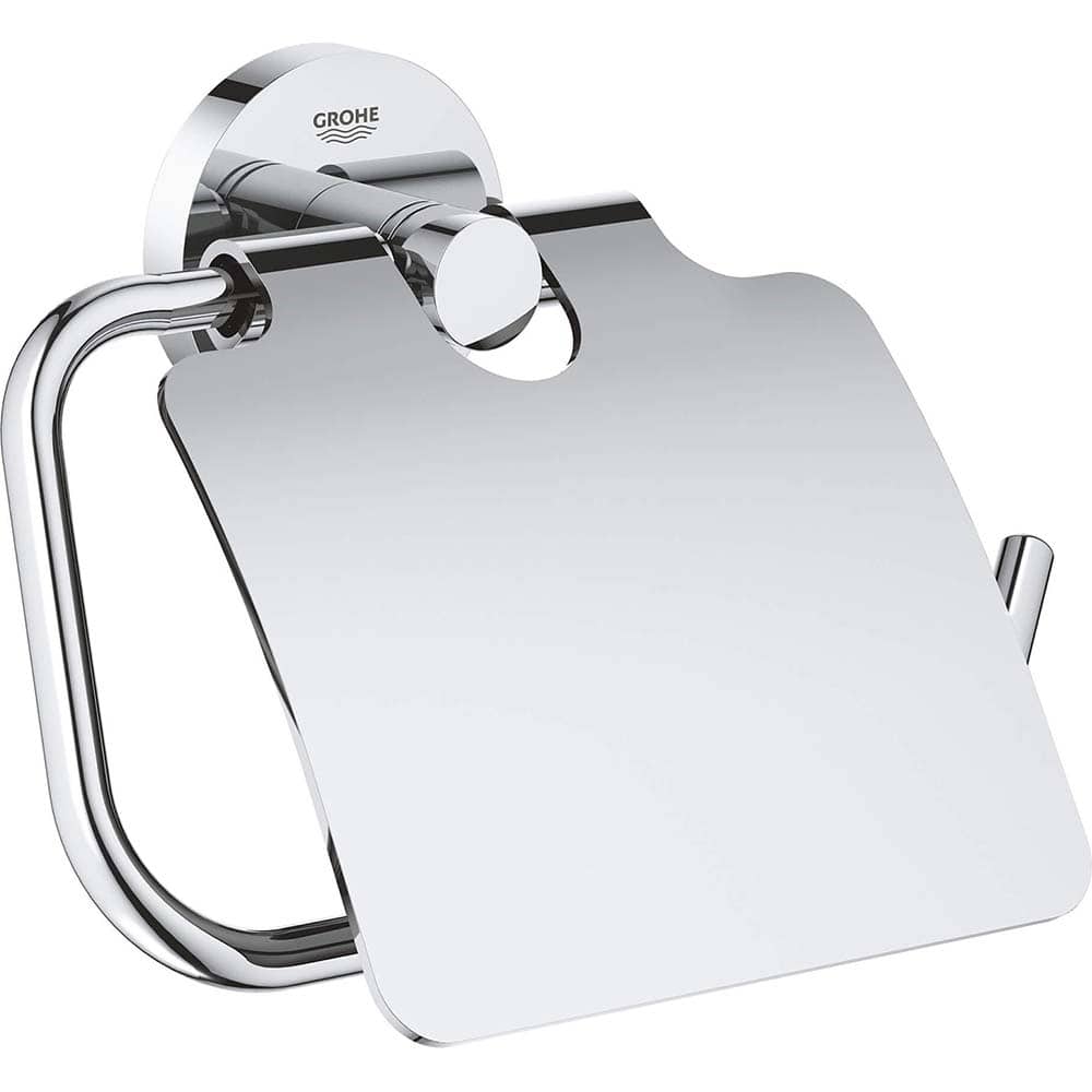 Grohe - Washroom Shelves, Soap Dishes & Towel Holders; Type: Toilet Paper Holder ; Material: Metal ; Length (Inch): 4.6 ; Width (Inch): 6.5 ; Depth (Inch): 1.73 ; Finish/Coating: Chrome - Exact Tooling