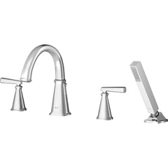 American Standard - Tub & Shower Faucets; Type: Tub Faucet with personal shower ; Style: Edgemere ; Design: Ceramic Mixing Cartridge ; Material: Brass ; Handle Type: Lever ; Handle Material: Metal - Exact Tooling
