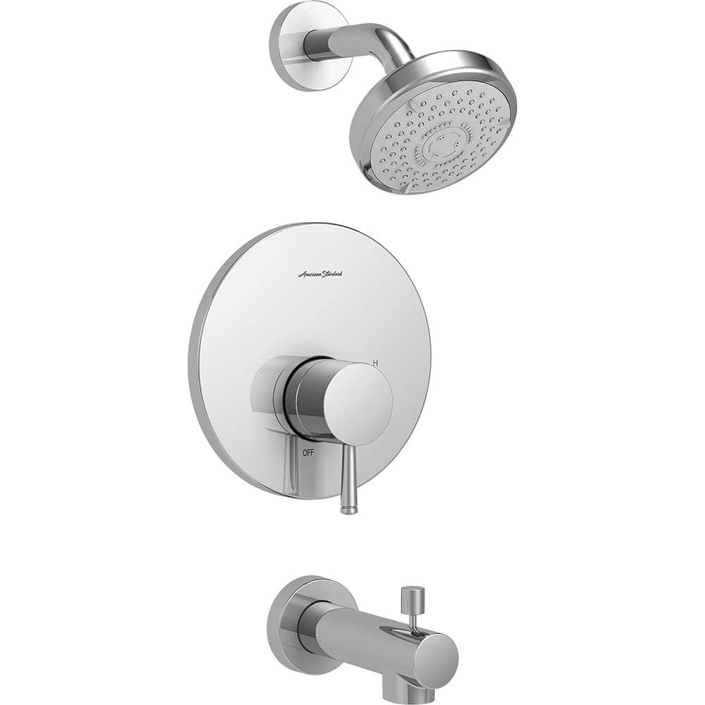 American Standard - Tub & Shower Faucets; Type: Bath and Shower Trim kit ; Style: Serin ; Design: Ceramic Mixing Cartridge ; Material: Metal ; Handle Type: Lever ; Handle Material: Metal - Exact Tooling