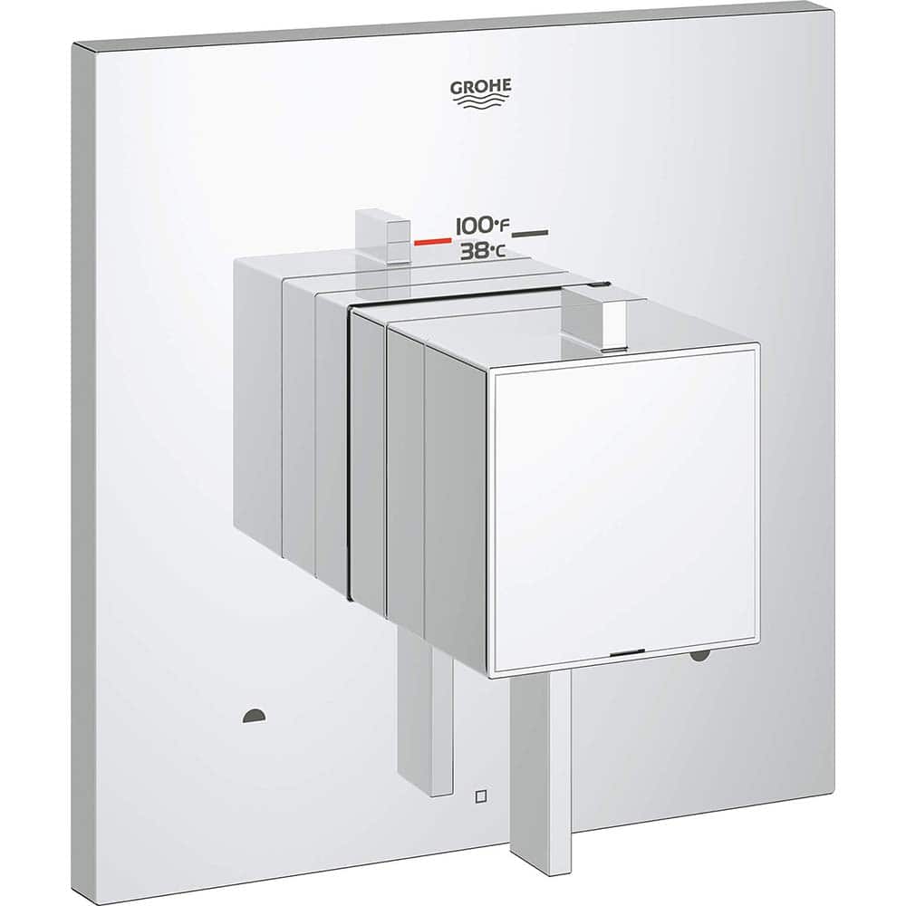 Grohe - Tub & Shower Faucets; Type: Valve Only Trim kit ; Style: Eurocube ; Design: 2-Way ; Material: Metal ; Handle Type: Lever ; Handle Material: Metal - Exact Tooling
