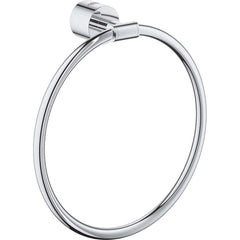 Grohe - Washroom Shelves, Soap Dishes & Towel Holders; Type: Towel Ring ; Material: Metal ; Length (Inch): 8-1/4 ; Width (Inch): 1-3/8 ; Depth (Inch): 2.71 ; Finish/Coating: Chrome - Exact Tooling