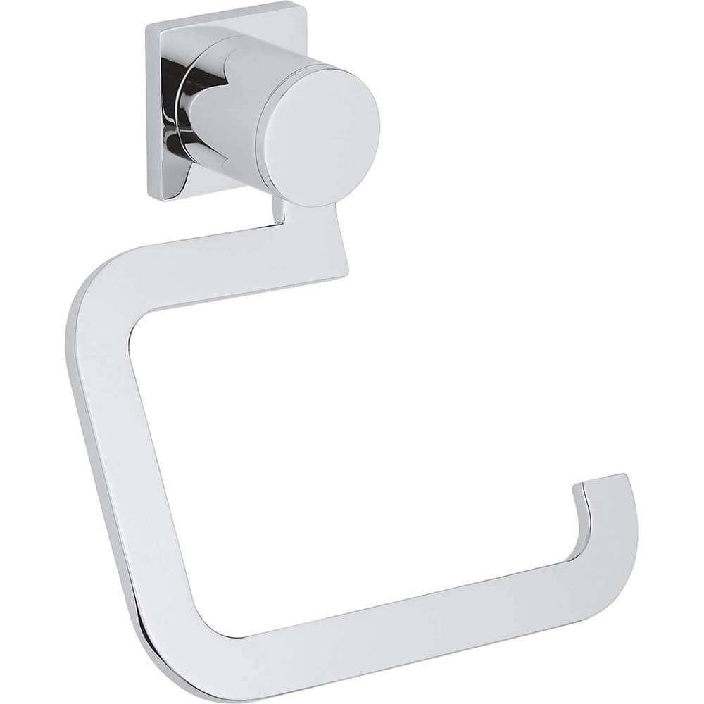 Grohe - Washroom Shelves, Soap Dishes & Towel Holders; Type: Toilet Paper Holder ; Material: Metal ; Length (Inch): 6-1/8 ; Width (Inch): 6-1/8 ; Depth (Inch): 3.58 ; Finish/Coating: Chrome - Exact Tooling