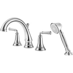 American Standard - Tub & Shower Faucets; Type: Tub Faucet with personal shower ; Style: Delancey ; Design: Ceramic Mixing Cartridge ; Material: Brass ; Handle Type: Lever ; Handle Material: Metal - Exact Tooling