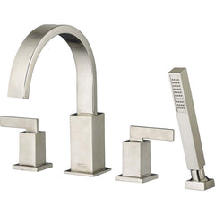 American Standard - Tub & Shower Faucets; Type: Tub Faucet with personal shower ; Style: Times Square ; Design: Ceramic Mixing Cartridge ; Material: Brass ; Handle Type: Lever ; Handle Material: Metal - Exact Tooling