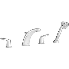 American Standard - Tub & Shower Faucets; Type: Tub Faucet with personal shower ; Style: Colony Pro ; Design: Ceramic Mixing Cartridge ; Material: Brass ; Handle Type: Lever ; Handle Material: Metal - Exact Tooling