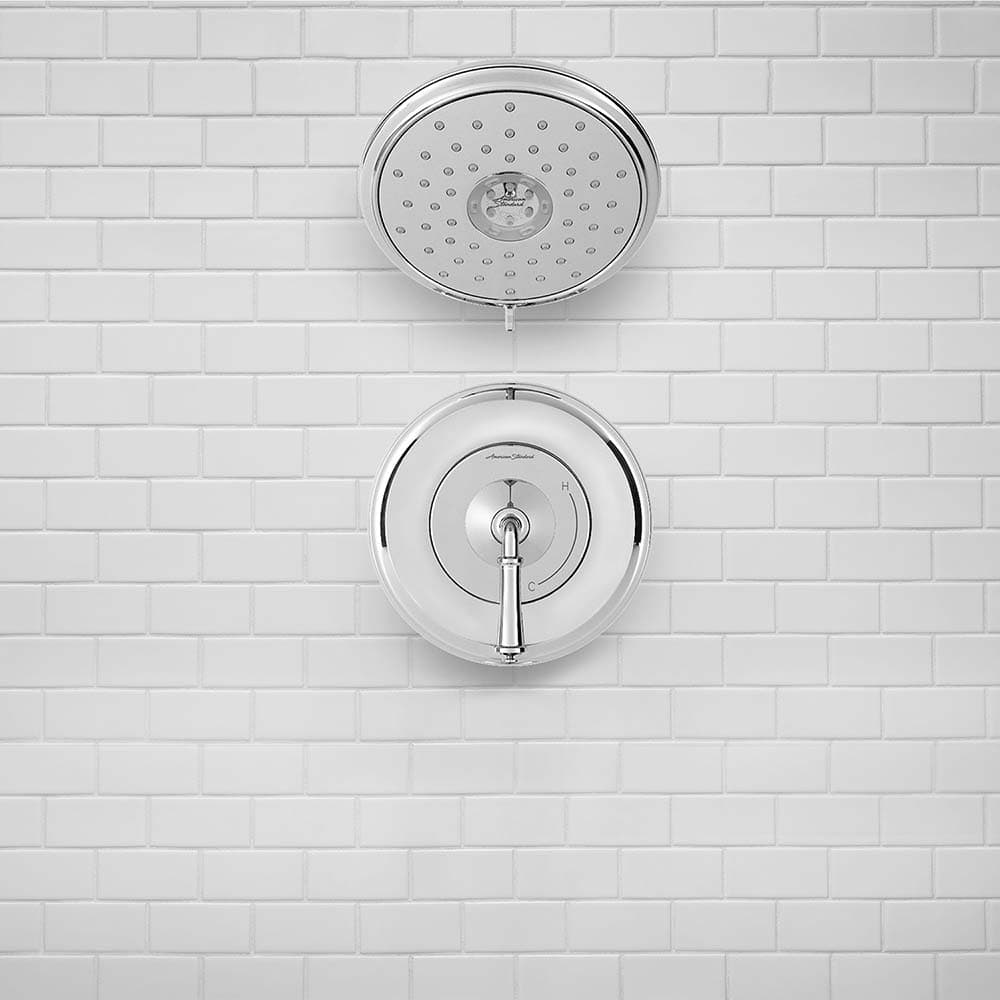 American Standard - Tub & Shower Faucets; Type: Shower trim only ; Style: Delancey ; Design: Ceramic Mixing Cartridge ; Material: Metal ; Handle Type: Lever ; Handle Material: Metal - Exact Tooling
