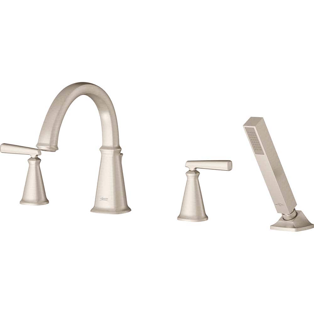 American Standard - Tub & Shower Faucets; Type: Tub Faucet with personal shower ; Style: Edgemere ; Design: Ceramic Mixing Cartridge ; Material: Brass ; Handle Type: Lever ; Handle Material: Metal - Exact Tooling