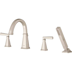 American Standard - Tub & Shower Faucets; Type: Tub Faucet with personal shower ; Style: Edgemere ; Design: Ceramic Mixing Cartridge ; Material: Brass ; Handle Type: Lever ; Handle Material: Metal - Exact Tooling