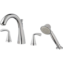 American Standard - Tub & Shower Faucets; Type: Tub Faucet with personal shower ; Style: Fluent ; Design: Ceramic Mixing Cartridge ; Material: Brass ; Handle Type: Lever ; Handle Material: Metal - Exact Tooling
