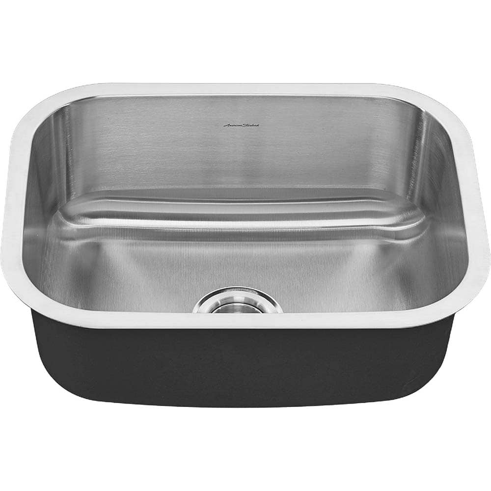 American Standard - Sinks; Type: Single Bowl Stainless Steel Kitchen Sink ; Outside Length: 18 (Inch); Outside Length: 18.000 (Decimal Inch); Outside Width: 23.000 (Decimal Inch); Outside Width: 23 (Inch); Outside Height: 9.0000 (Decimal Inch) - Exact Tooling