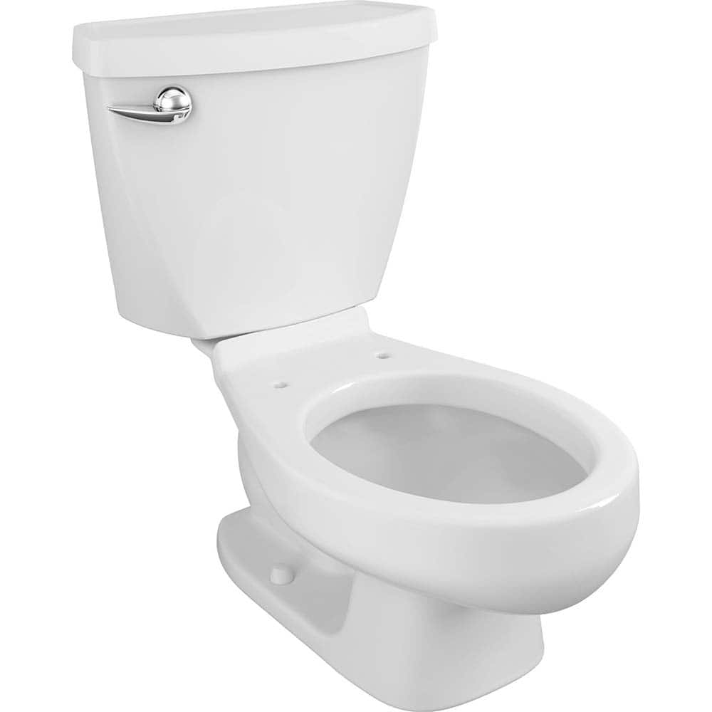American Standard - Toilets; Type: Two-piece ; Bowl Shape: Round ; Mounting Style: Floor ; Gallons Per Flush: 1.28 ; Overall Height: 24.5 ; Overall Width: 17.25 - Exact Tooling