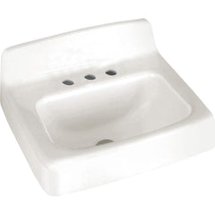 American Standard - Sinks; Type: Wall Hung Lavatory ; Outside Length: 18 (Inch); Outside Length: 18.000 (Decimal Inch); Outside Width: 20.000 (Decimal Inch); Outside Width: 20 (Inch); Outside Height: 6.0000 (Decimal Inch) - Exact Tooling