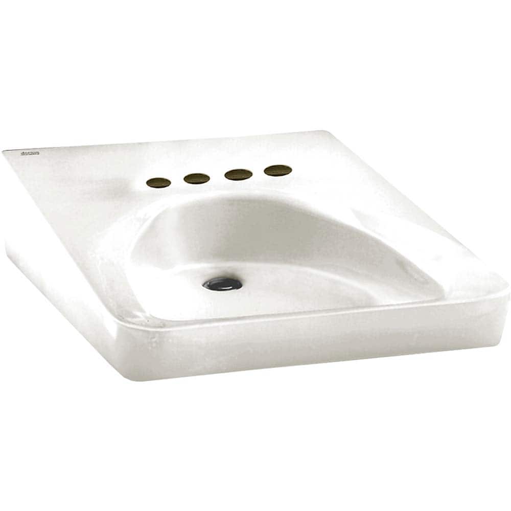 American Standard - Sinks; Type: Wheelchair Users Lavatory ; Outside Length: 27 (Inch); Outside Length: 27.000 (Decimal Inch); Outside Width: 20.000 (Decimal Inch); Outside Width: 20 (Inch); Outside Height: 4.7500 (Decimal Inch) - Exact Tooling
