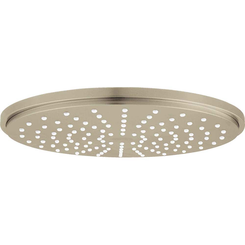 Grohe - Shower Heads & Accessories; Type: Shower Head ; Material: Metal ; GPM: 1.75 ; Face Diameter: 8.25 (Inch); Finish/Coating: Brushed; Nickel ; Settings: Spray, Pulse, Combination Pulse-Massage - Exact Tooling
