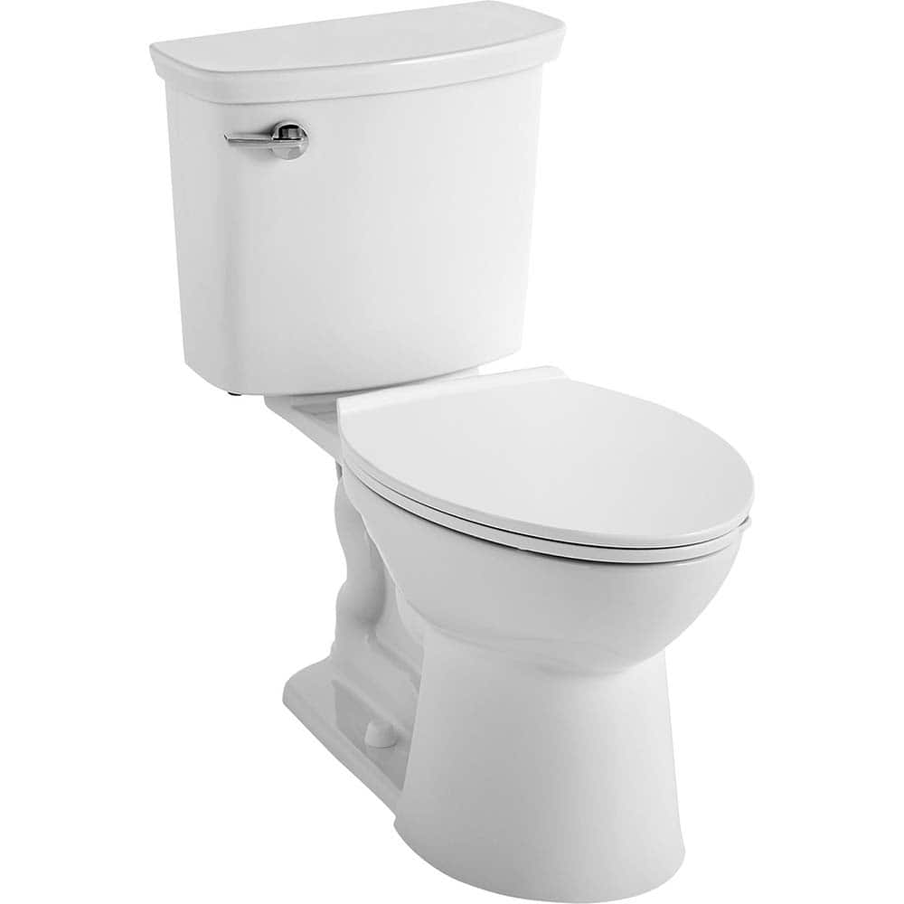 American Standard - Toilets; Type: Two-piece ; Bowl Shape: Elongated ; Mounting Style: Floor ; Gallons Per Flush: 1.28 ; Overall Height: 32.25 ; Overall Width: 17.875 - Exact Tooling