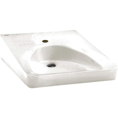 American Standard - Sinks; Type: Wheelchair Users Lavatory ; Outside Length: 27 (Inch); Outside Length: 27.000 (Decimal Inch); Outside Width: 20.000 (Decimal Inch); Outside Width: 20 (Inch); Outside Height: 4.7500 (Decimal Inch) - Exact Tooling