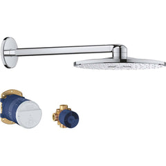 Grohe - Shower Heads & Accessories; Type: Shower Head ; Material: Metal ; GPM: 1.75 ; Face Diameter: 12 (Inch); Finish/Coating: Polished Chrome ; Settings: Spray, Pulse, Combination Pulse-Massage - Exact Tooling