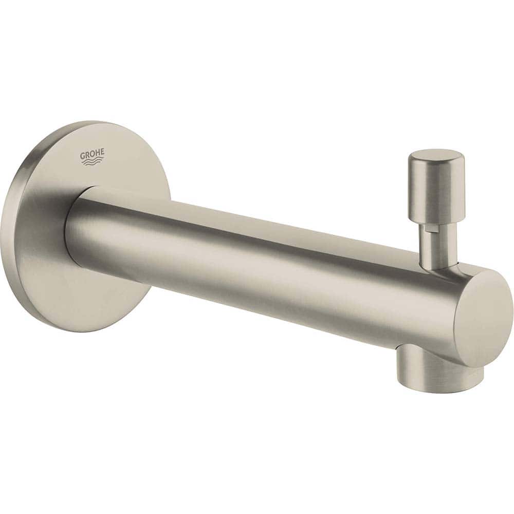Grohe - Shower Heads & Accessories; Type: Tub Spout ; Material: Metal ; GPM: 2.50 ; Face Diameter: 6.75 (Inch); Finish/Coating: Nickel; Brushed ; Settings: Spray, Pulse, Combination Pulse-Massage - Exact Tooling