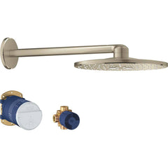 Grohe - Shower Heads & Accessories; Type: Shower Head ; Material: Metal ; GPM: 1.75 ; Face Diameter: 12 (Inch); Finish/Coating: Brushed; Nickel ; Settings: Spray, Pulse, Combination Pulse-Massage - Exact Tooling