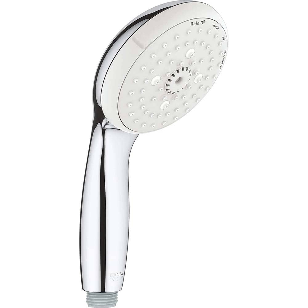 Grohe - Shower Heads & Accessories; Type: Hand Shower ; Material: Metal ; GPM: 2.50 ; Face Diameter: 4 (Inch); Finish/Coating: Polished Chrome ; Settings: Spray, Pulse, Combination Pulse-Massage - Exact Tooling