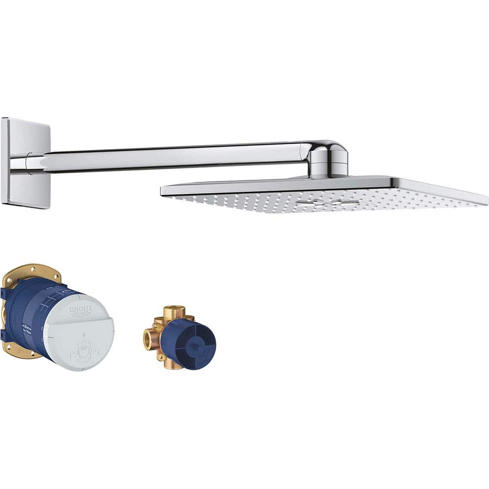 Grohe - Shower Heads & Accessories; Type: Shower Head ; Material: Metal ; GPM: 1.75 ; Face Diameter: 12 (Inch); Finish/Coating: Polished Chrome ; Settings: Spray, Pulse, Combination Pulse-Massage - Exact Tooling