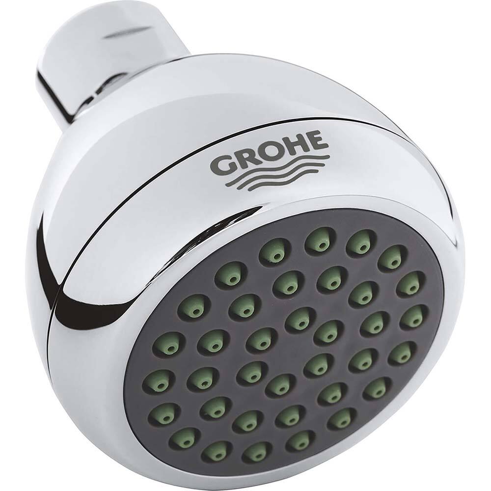 Grohe - Shower Heads & Accessories; Type: Shower Head ; Material: Metal ; GPM: 1.50 ; Face Diameter: 2.5 (Inch); Finish/Coating: Polished Chrome ; Settings: Spray, Pulse, Combination Pulse-Massage - Exact Tooling