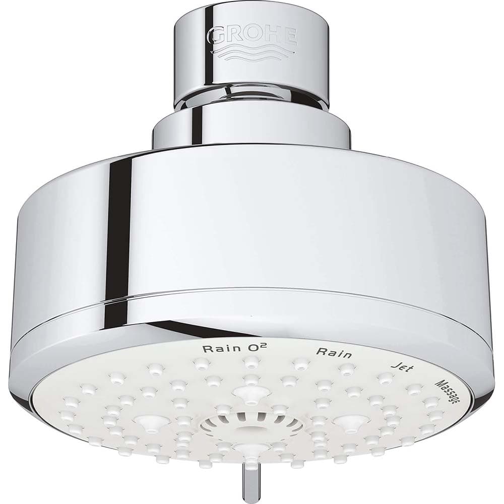 Grohe - Shower Heads & Accessories; Type: Shower Head ; Material: Metal ; GPM: 1.75 ; Face Diameter: 4 (Inch); Finish/Coating: Polished Chrome ; Settings: Spray, Pulse, Combination Pulse-Massage - Exact Tooling