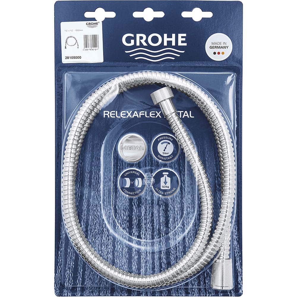 Grohe - Shower Heads & Accessories; Type: Shower hose ; Material: Metal ; Finish/Coating: Polished Chrome - Exact Tooling