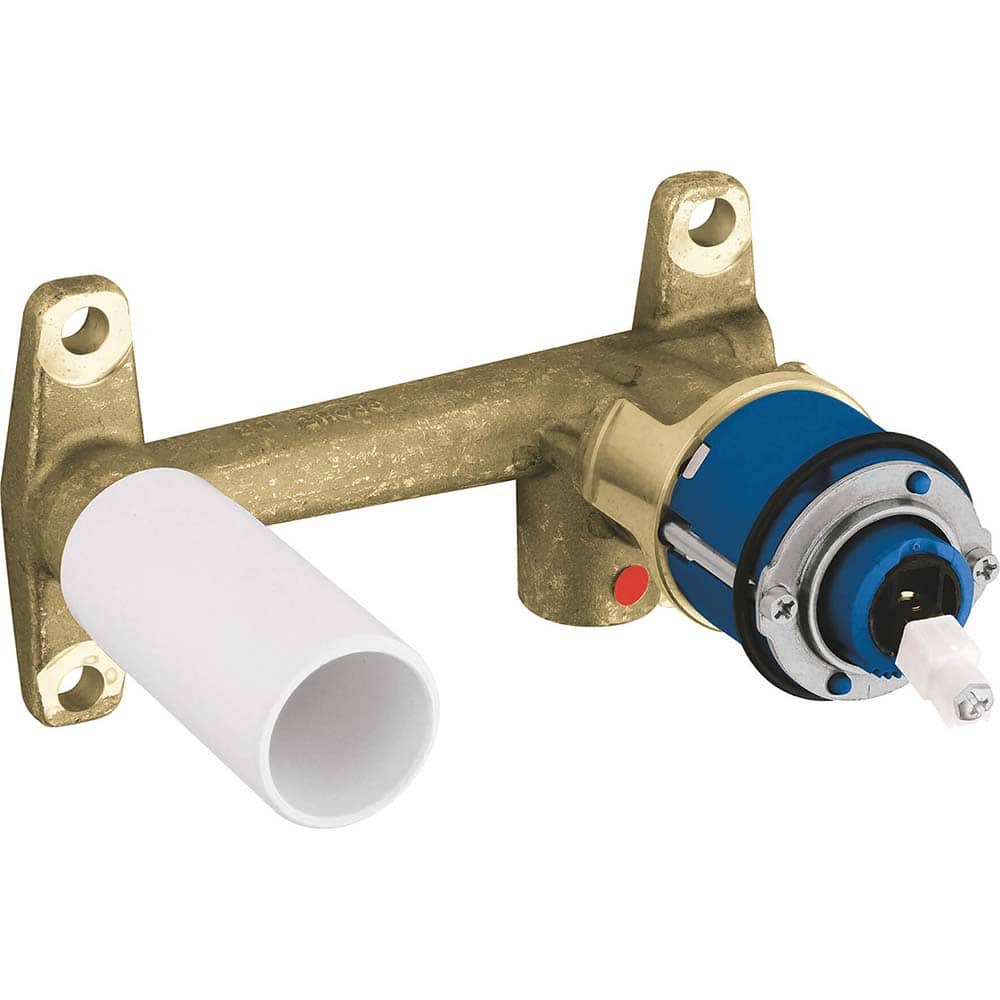 Grohe - Shower Supports & Kits; Type: Rough-in valve ; Length (Inch): 4.3125 ; Material: Brass ; Diameter (Inch): 0.5 ; Finish/Coating: No Finish - Exact Tooling